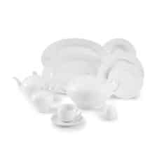 سرویس چینی 102 پارچه کامل سفید 12 نفره سری ایتالیا