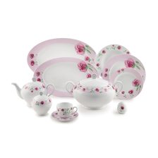 سرویس چینی سری پینک رز ۱۰۲ پارچه ۱۲ نفره