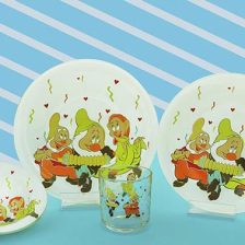 سرویس غذاخوری شیشه ای آذین اوپال 4 نفره کودک هفت کوتوله کد 112