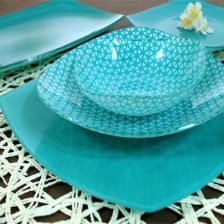 سرویس غذاخوری شیشه ای ترن سبز آذین اوپال 25 پارچه کد 908