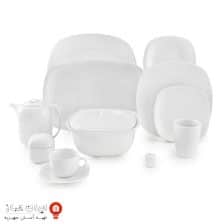 سرویس چینی سفید سری کواترو 98 پارچه ۱۲ نفره