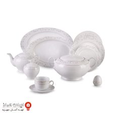 سرویس چینی پرایدال سفید سری ایتالیا اف 102 پارچه ۱۲ نفره