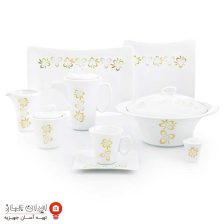 سرویس چینی پریماورا طلایی سری وینچی 90 پارچه ۱۲ نفره