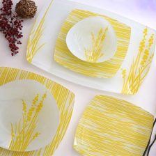 سرویس غذاخوری شیشه ای های سنت زرد آذین اوپال 25 پارچه کد 907