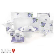 سرویس چینی یاس بنفش سری وینچی 90 پارچه ۱۲ نفره