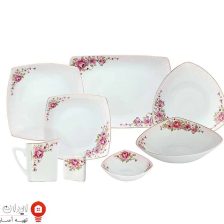 سرویس چینی پردیس کاشان سری آلما صورتی 6 نفره