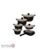 iranjahaz 12 Piece Cooking Set Aisel model Butterfly Black