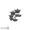 iranjahaz Granite Pot Set 12 Pieces Aisel model Diamond Black