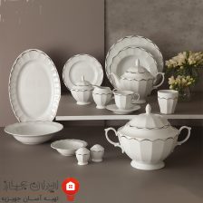 سرویس چینی نارسیس پلاتینی نئوکلاسیک 103 پارچه 12 نفره 7 05048