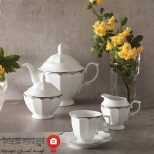 سرویس چینی ایساتیس پلاتینی نئوکلاسیک 103 پارچه 12 نفره 2 055d