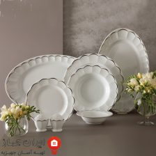 سرویس چینی نارسیس پلاتینی نئوکلاسیک 103 پارچه 12 نفره 4 0589f