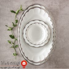 سرویس چینی ایساتیس پلاتینی نئوکلاسیک 103 پارچه 12 نفره 6 05985