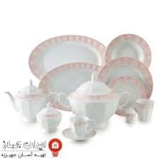 سرویس چینی اوآسیس صورتی نئوکلاسیک 103 پارچه 12 نفره 1 100598