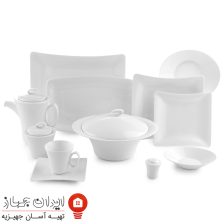 سرویس چینی  سفید  وینچی 97 پارچه 12 نفره