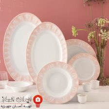 سرویس چینی اوآسیس صورتی نئوکلاسیک 103 پارچه 12 نفره 2 50804