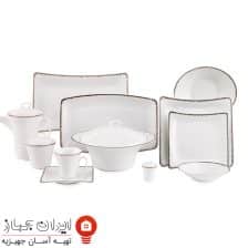 سرویس چینی  رویال پلاتینی وینچی 97 پارچه 12 نفره