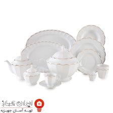 سرویس چینی  نارسیس طلایی نئوکلاسیک 103 پارچه 12 نفره