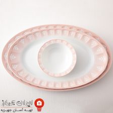 سرویس چینی اوآسیس صورتی نئوکلاسیک 103 پارچه 12 نفره 7 8085485