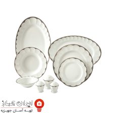 سرویس چینی ایساتیس پلاتینی نئوکلاسیک 103 پارچه 12 نفره 9 8095g