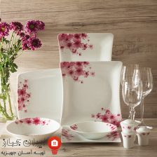 سرویس چینی آزالیا پینک وینچی 97 پارچه 12 نفره 6 8565r