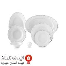سرویس چینی 29 پارچه غذاخوری نارسیس پلاتینی