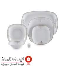 سرویس چینی 27 پارچه غذاخوری مونت کارلو پلاتینی