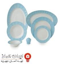 سرویس چینی 29 پارچه غذاخوری پاستل آبی