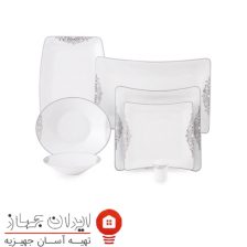 سرویس چینی 30 پارچه غذاخوری مهرگان پلاتینی