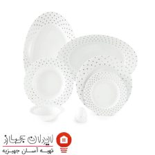 سرویس چینی 28 پارچه غذاخوری اسپاتی پلاتینی