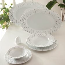 سرویس چینی 28 پارچه غذاخوری اسپاتی پلاتینی 2 Untitled 53241