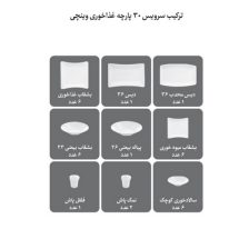 سرویس چینی 30 پارچه غذاخوری رزفلاور پلاتینی 5 Untitled 634532
