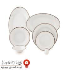 سرویس چینی 35 پارچه غذاخوری رومینا طلایی