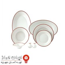 سرویس چینی 35 پارچه غذاخوری سپینود ارغوانی