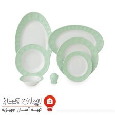 سرویس چینی 29 پارچه غذاخوری پاستل سبز