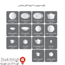 سرویس چینی کلودیا رادیانس 102 پارچه 12 نفره 10 fgfgdfg4355