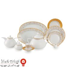 سرویس چینی  ژئومتریکال طلایی شهرزاد 108 پارچه 12 نفره