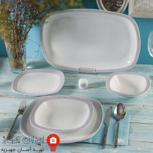 سرویس چینی لورن طلایی کواترو 98 پارچه 12 نفره 4 louren gold 4