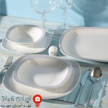 سرویس چینی لورن طلایی کواترو 98 پارچه 12 نفره 5 louren gold 5