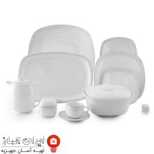 سرویس چینی لورن پلاتینی کواترو 98 پارچه 12 نفره