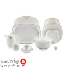 سرویس چینی مونت کارلو طلایی کواترو 98 پارچه 12 نفره