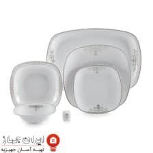 سرویس چینی مونت کارلو پلاتینی کواترو 98 پارچه 12 نفره 8 monte carlo platinium 27s