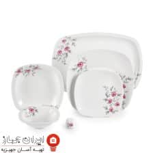سرویس چینی گل پامچال کواترو 98 پارچه 12 نفره 3 pamchal flower 27s