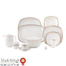 سرویس چینی ریوا طلایی کواترو 98 پارچه 12 نفره