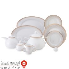 سرویس چینی رومینا طلایی شهرزاد 108 پارچه 12 نفره
