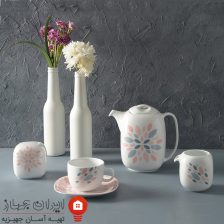 سرویس چینی سلنا صورتی کواترو 98 پارچه 12 نفره 9 selena pink 7