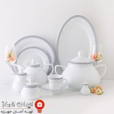 سرویس چینی وایت رز شهرزاد 108 پارچه 12 نفره 2 white rose 1