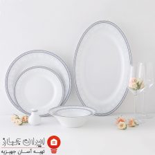 سرویس چینی وایت رز شهرزاد 108 پارچه 12 نفره 3 white rose 3