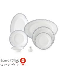 سرویس چینی وایت رز شهرزاد 108 پارچه 12 نفره 10 white rose 35s