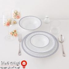 سرویس چینی وایت رز شهرزاد 108 پارچه 12 نفره 4 white rose 4