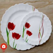 سرویس غذاخوری 25 پارچه گرد مقصود آرکوپال آرایی لورنزا قرمز (Lorenza)